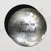 U bent uitgenodigd - Disco Bal Kaart (Voorkant / Achterkant)