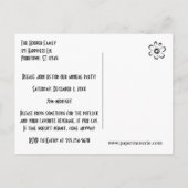 U bent uitgenodigd kerstfeest, groene glazen balle uitnodiging briefkaart (Achterkant)