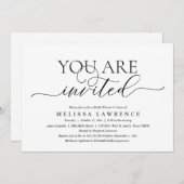 U bent uitgenodigd, Moderne Partij van het Vrijgez Kaart (Voorkant / Achterkant)