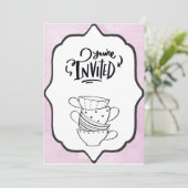 U bent uitgenodigd Tea Cups Grote Print Kaart (Staand voorkant)