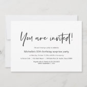 U bent uitgenodigd, verrassingsfeest. kaart (Voorkant)