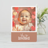 U bent uitgenodigd Voeg foto en tekst uitnodiging (Staand voorkant)