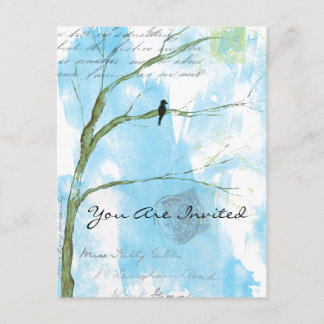 U bent uitgenodigd Vogel in de Abstracte  van de B Kaart