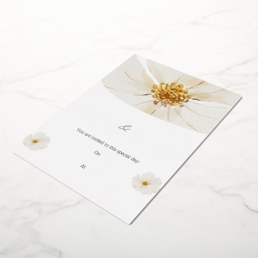 U Bent Uitgenodigd voor Deze Speciale Dag Folie Uitnodiging (Gedraaid)