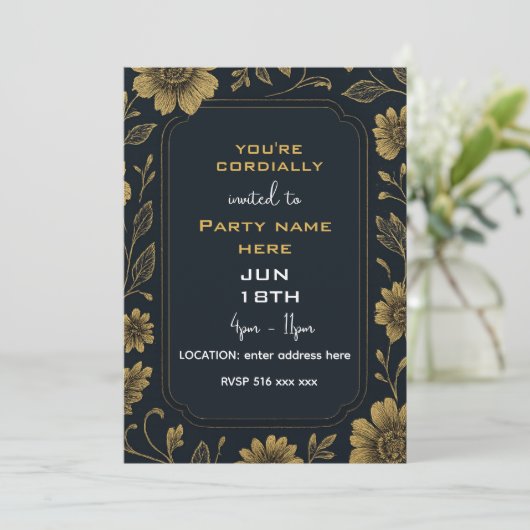 U bent van harte uitgenodigd  kaart (Staand voorkant)