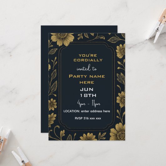 U bent van harte uitgenodigd  kaart (Voorkant / Achterkant in situ)