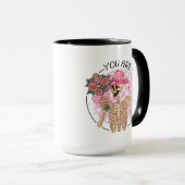 U bent voldoende Valentijn Retro van Skeleton Flow Mok (Voorkant rechts)