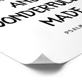 U bent vreeslijk en wonderbaarlijk gemaakt, Psalm Poster (Hoek)