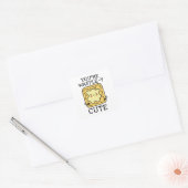 U bent Waffle-Y Cute Vierkante Sticker (Envelop)
