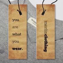 U bent wat u Draag - Logo kleding ophangen Label