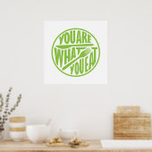 U bent wat u eet citaatontwerp poster (Keuken)