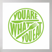 U bent wat u eet citaatontwerp poster (Voorkant)