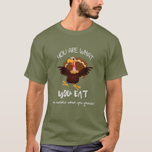 U BENT WAT U eet - Mannen Thanksgiving Holidage T-shirt (Voorkant)
