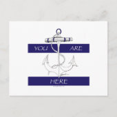 U bevindt zich hier nautisch blauw ontwerp briefkaart (Voorkant)