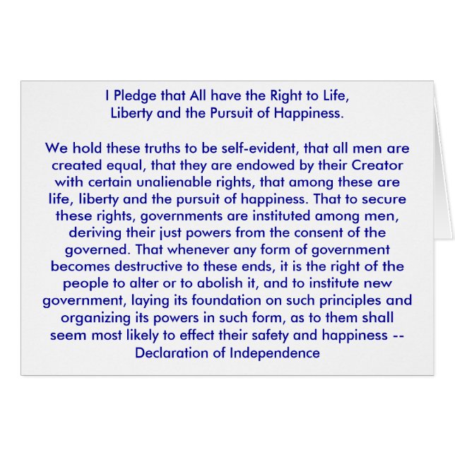 !!! U Creëer Onafhankelijkheidsverklaring (Voorkant Horizontaal)