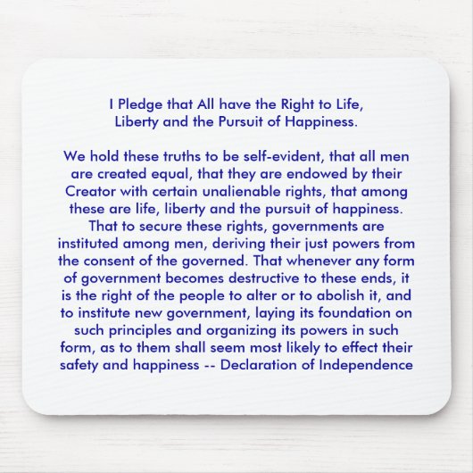 !!! U Creëer Onafhankelijkheidsverklaring Muismat (Voorkant)