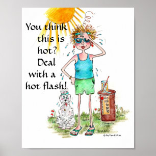 "U denkt dat dit heet is", "hot flash"-geheugentek Poster