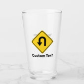 U-Draai teken Glas (Voorkant)