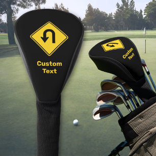 U-Draai teken Golfheadcover