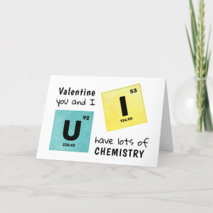 U en I Periodic Table Chemistry Valentijn Naam H Feestdagen Kaart