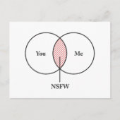 U en ik NSFW Venn-diagram Briefkaart (Voorkant)