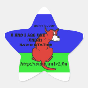 U EN IK ZIJN ÉÉN RADIOSTATION STER STICKER