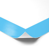 U est pour Nom Photo Bleue Poster (Coin)