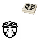 U.F.O. Flying Saucer Logo Rubber Stamp Rubberstempel (Gestempeld)