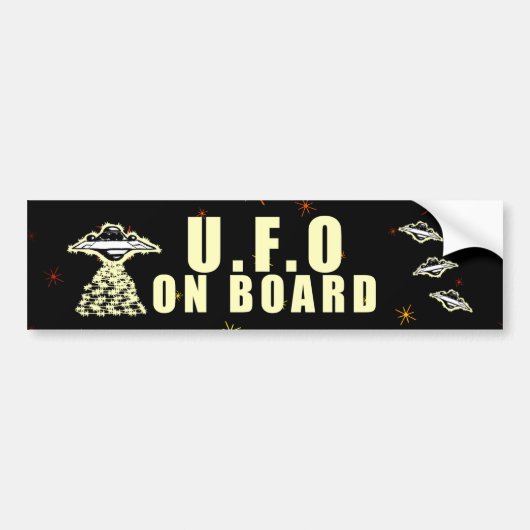 U.F.O On Board Bumpersticker (Voorkant)