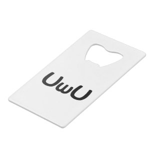 U Happy Anime Face Emoticon Kredietkaart Flessenopener