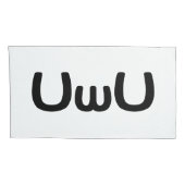 U Happy Anime Face Emoticon Kussensloop (Achterkant-Rechts)