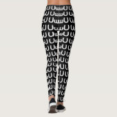 U Happy Anime Face Emoticon Leggings (Achterkant)