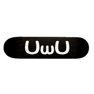 U Happy Anime Face Emoticon Skateboard