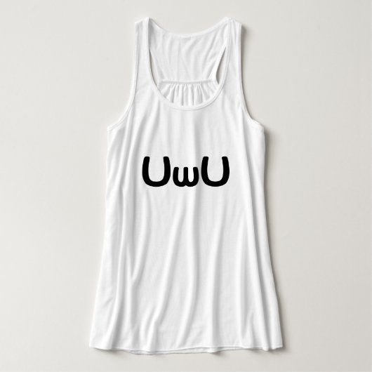 U Happy Anime Face Emoticon Tanktop (Design voorkant)
