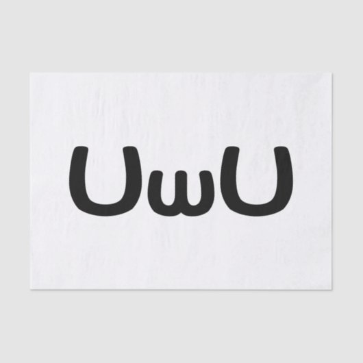 U Happy Anime Face Emoticon Tissuepapier (Voorkant)