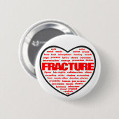 U hartfractuur ronde button 5,7 cm (Voorkant /achterkant)