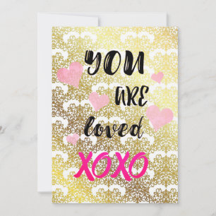 U HEBT EEN LOVED XOXO-Valentijnsdag Kaart