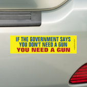 U hebt een Pistool Bumpersticker nodig (Op auto)