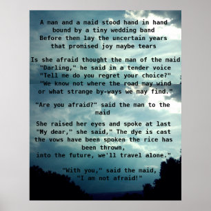 U HEBT HET MAN NAAR HET GEdicht VAN DE MAID GEZEGD Poster