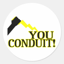 U hebt het ronde sticker