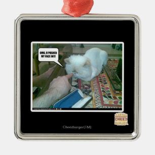 U hebt mijn gezicht ingeduwd! metalen ornament