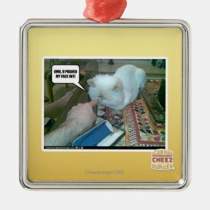 U hebt mijn gezicht ingeduwd! metalen ornament