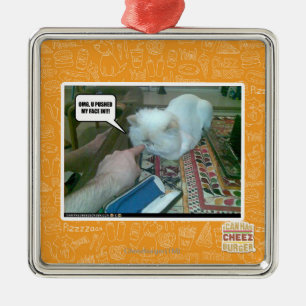 U hebt mijn gezicht ingeduwd! metalen ornament