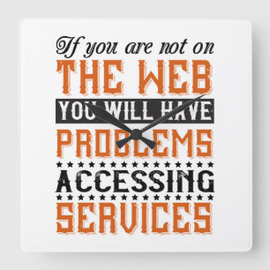 U hebt problemen met de toegang tot services vierkante klok