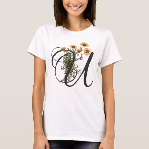 U initial, T-shirt Ursinia Vintage