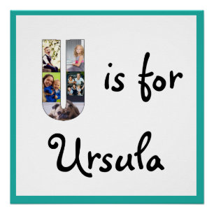 U is voor Naam Perfect Poster