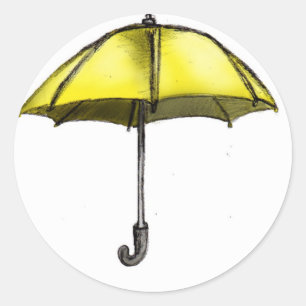 U is voor Umbrella Ronde Sticker