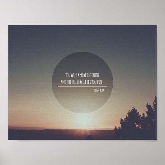 U kent de waarheid John 8:32 Verse Poster (Voorkant)