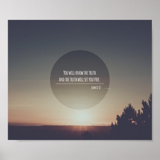 U kent de waarheid John 8:32 Verse Poster (Voorkant)