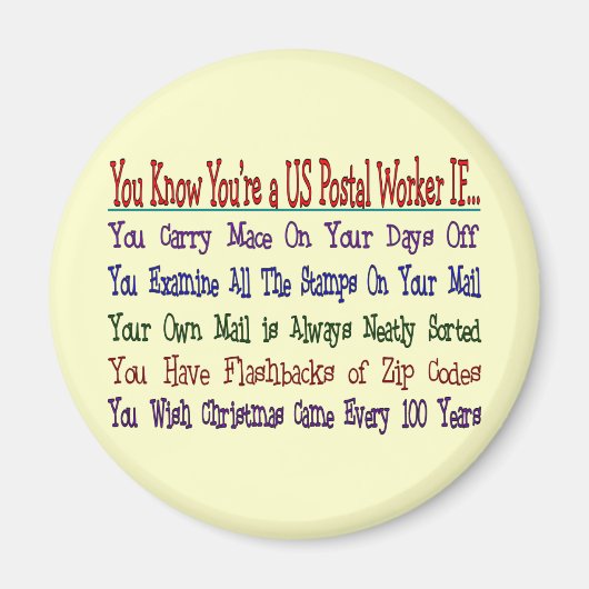 U kent uw POSTWERKER ALS Magneet (Voorkant)